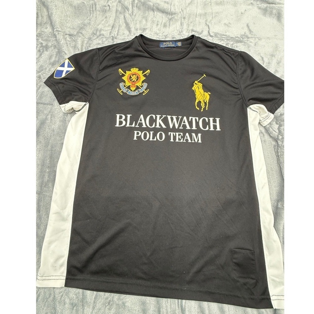 Polo Ralph Lauren Black Watch Polo Team Shirt Mens M Custom Fit Scotland PRL